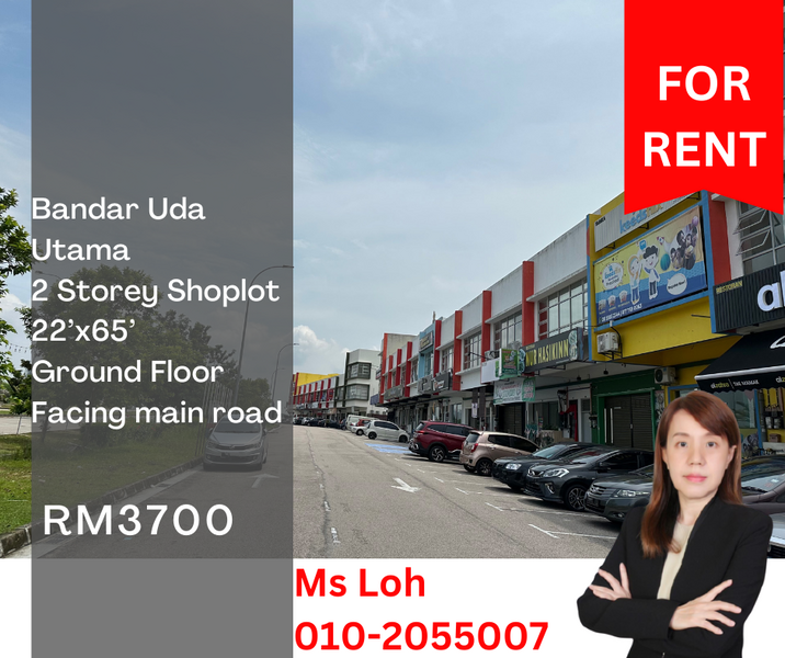 Bandar Uda Utama Skudai Main Road Shop for Rent